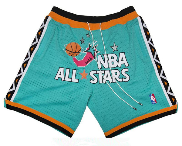 men 1996 all-stars east shorts teal just don pocket pants by mitchell & ness s-2xl