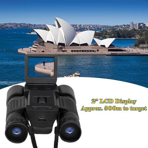 12x32 Digital Camera Binoculars 720P Video Recorder Telescope with 2
