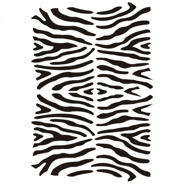 Laser-Kunststoff-Schablone, DIN A4, Hintergrund 11, Zebra