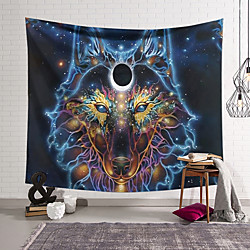 Wall Tapestry Art Decor Blanket Curtain Hanging Home Bedroom Living Room Decoration Polyester Wolf