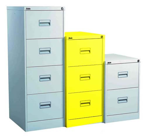 Silverline Midi Filing Cabinet 3 Drawer Sunshine Yellow