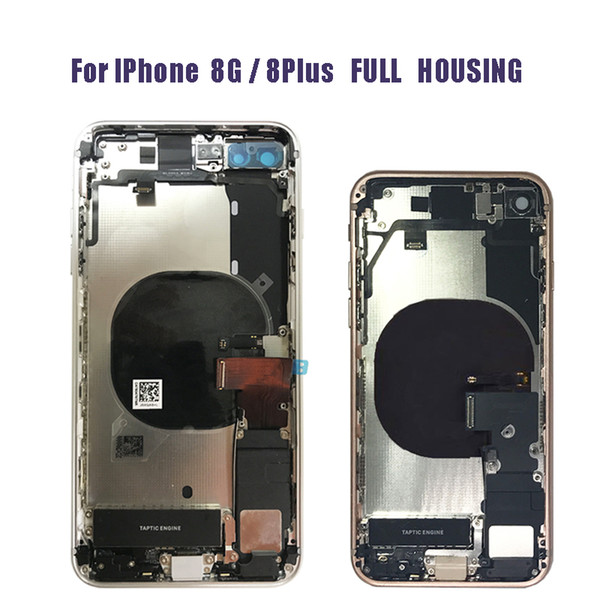 full housing for iphone 8 8g 8plus plus x back rear cover battery full housing door chassis middle frame