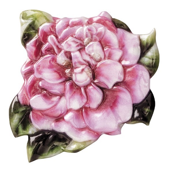 Wachsornament "Blüten de luxe" 1, farbig, geprägt, 6-7cm