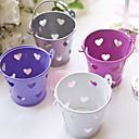 Faveur Metal Heart Creux-dehors Pail - Lot de 6 (plus de couleurs)