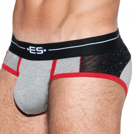 ES Collection Stained Brief - Grey L