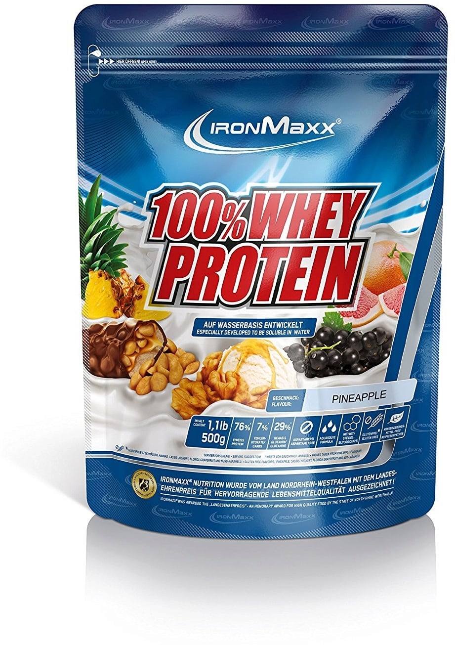 ironMaxx 100% Whey Protein 500 g Beutel - Ananas