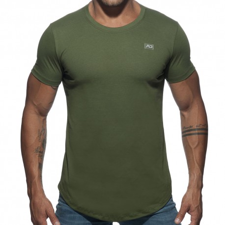 Addicted Basic U-Neck T-Shirt - Khaki S