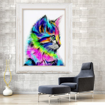 Acrylic 5D DIY Color Cat Diamonds Painting Stitch Painting Living Room Home Decor