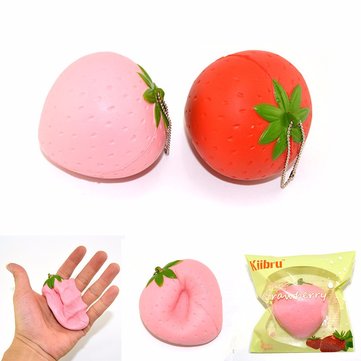 Kiibru Strawberry Squishy Slow Rising 7cm With Original Packaging Candy Scented Fun Gift Phone Bag Strap Decor