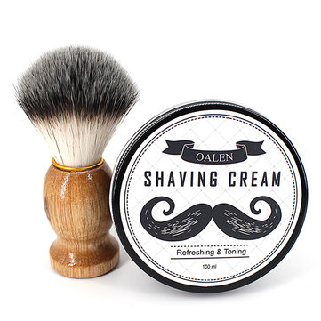 100ml Men Facial Shaving Cream Brush Set