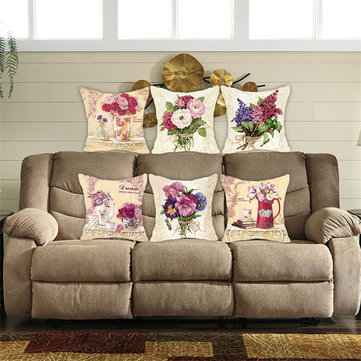 Flower Vase Pattern Home Decoration Cushion Cover