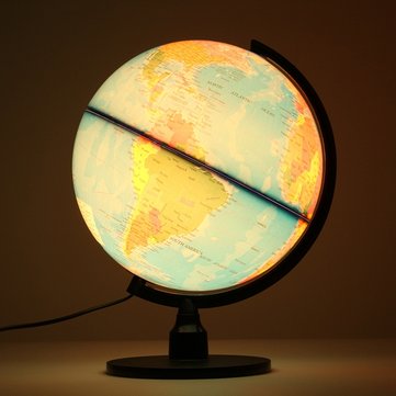 Illuminated World Earth Globe Rotating Night Light