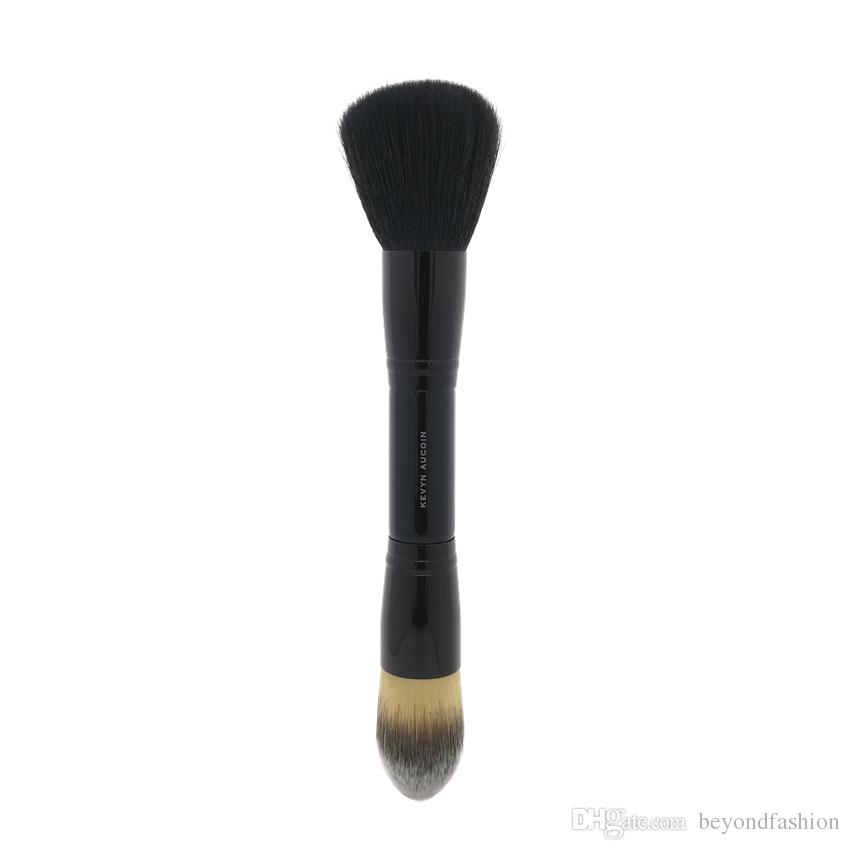 Brand Makeup Brushes Kevyn Aucoin KA black The Foundation Brush & Large Powder Brush.