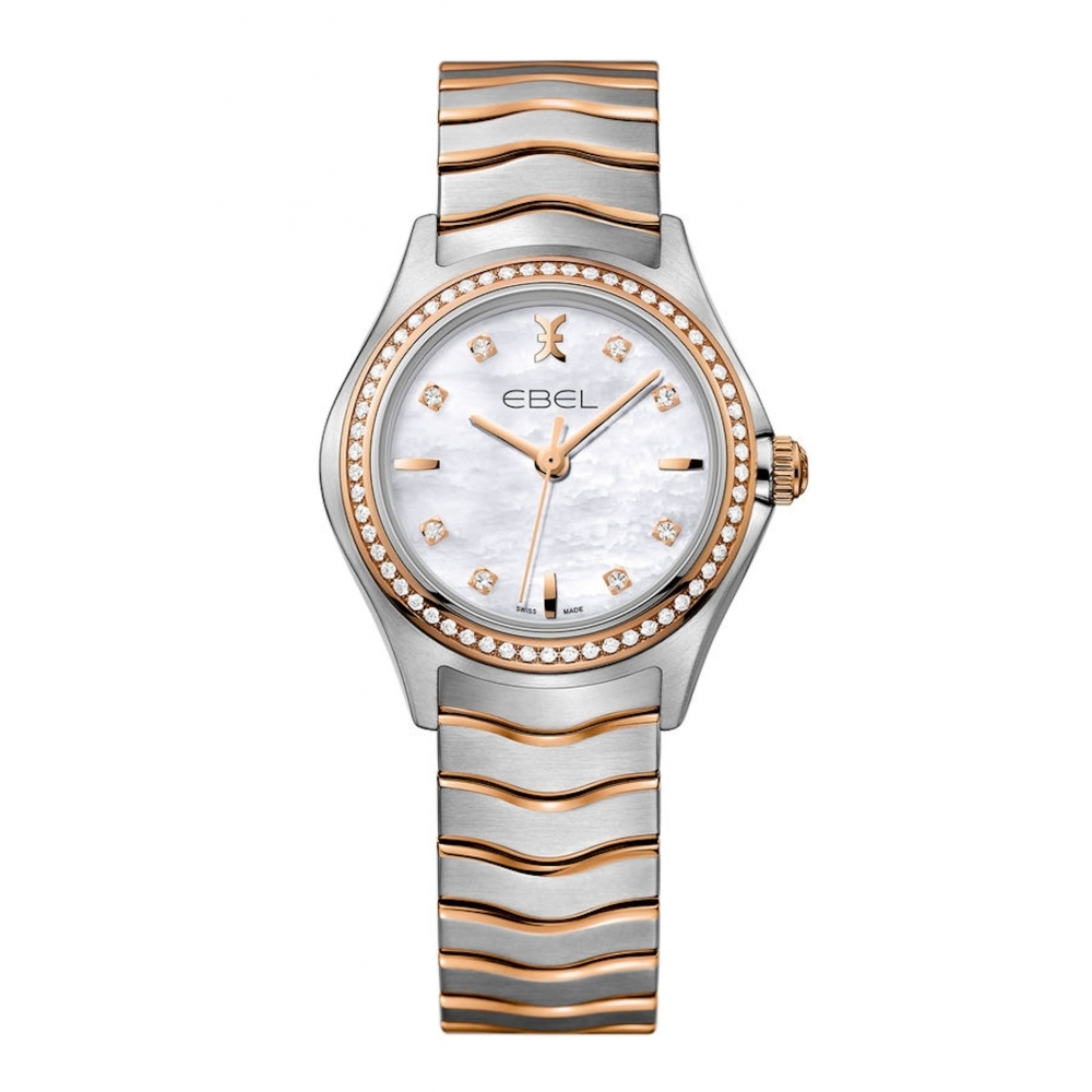 Ebel 1216325 Women's Two Tone Wave Diamond Wristwatch