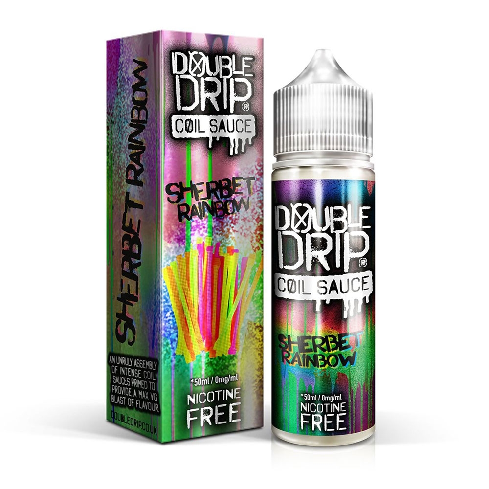 Vapouriz Double Drip Sherbet Rainbow Short Fill E-Liquid 50ml - 0mg Nicotine Free