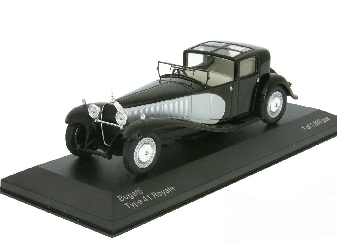 Bugatti Type 41 Royale (1928) in Black and Silver (1:43 scale by Whitebox WHI221)