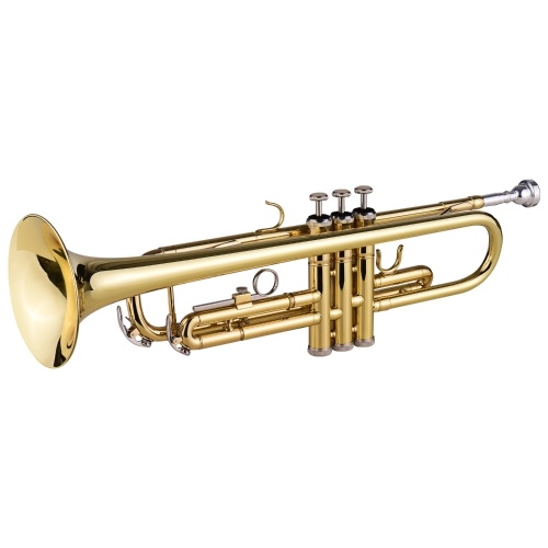 Muslady TR-100 Si bémol Trompette Étudiant Standard Clé Sib Laiton Or Laque Trompette