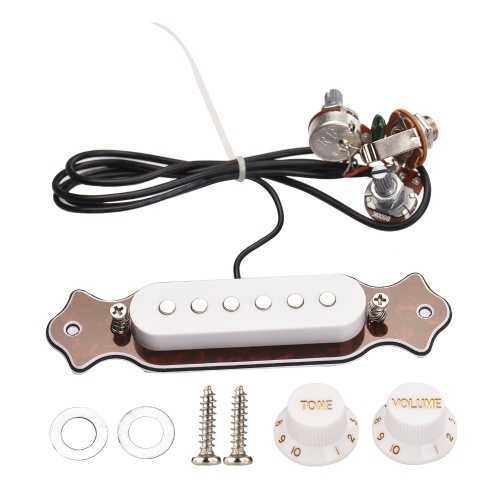 Guitare magnétique simple bobine sans bruit micro Folk guitare acoustique son trou micro guitare électrique micro câblage avec boutons de Volume et de tonalité