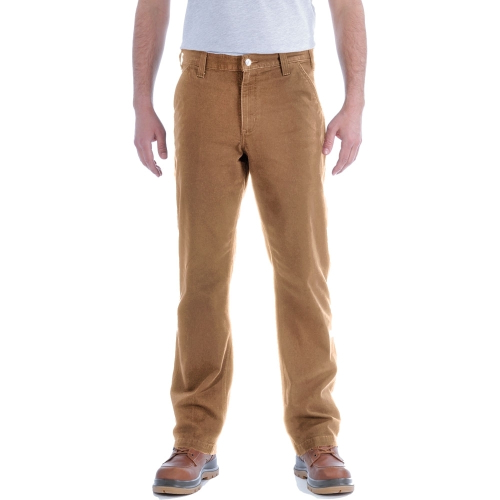 Carhartt Mens Stretch Duck Dungaree Rugged Chino Trousers Waist 34' (86cm)  Inside Leg 34' (86cm)