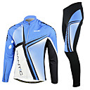 Azul SANTIC-hombres y Negro Fleece Suit Ciclismo Manga Larga