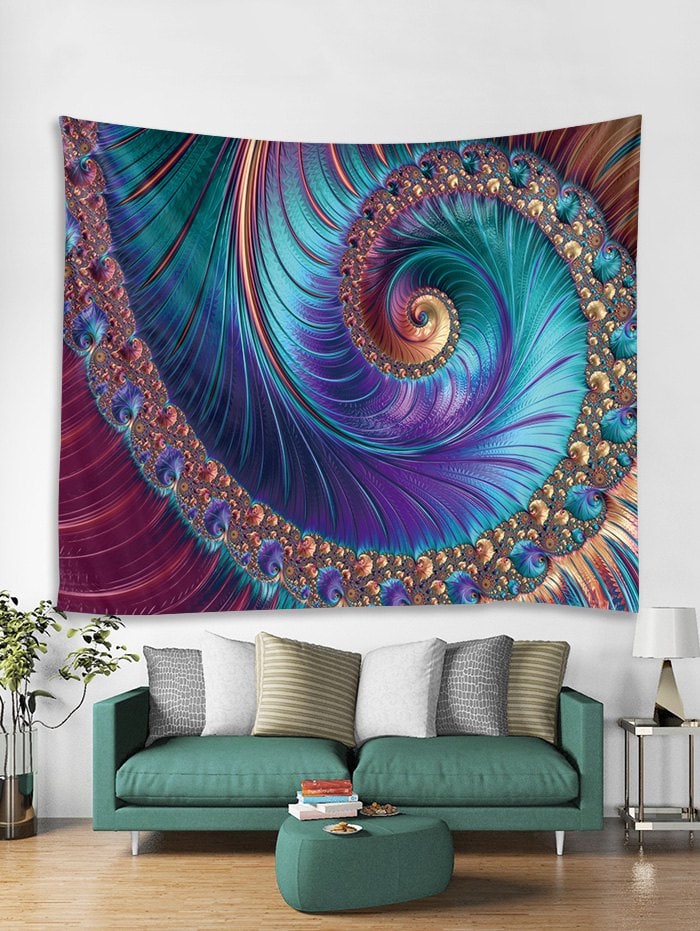 Spiral Pattern Print Art Decoration Wall Tapestry