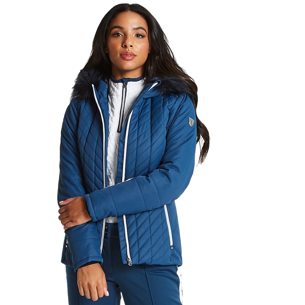 Dare 2b Womens Icebloom Waterproof Breathable Durable Jacket UK Size 10- Chest Size 34' (86cm)