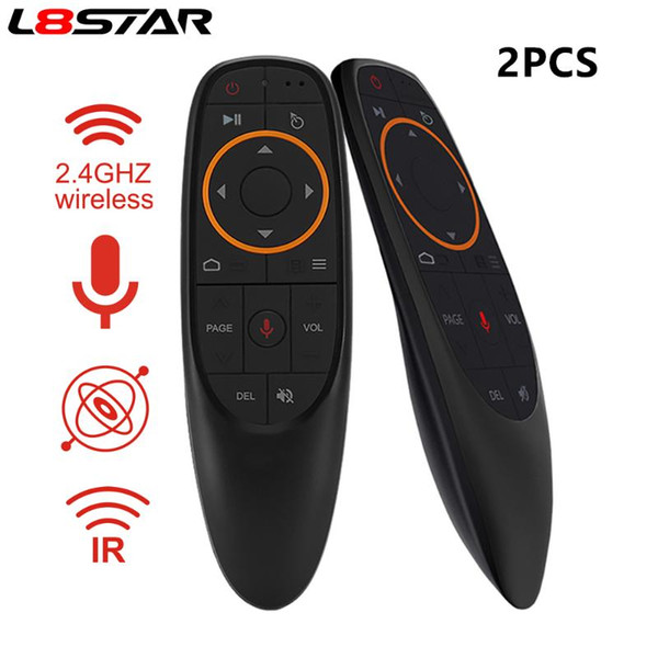 2pcs g10s gyro air mouse google voice smart remote control 2.4g wireless ir learning mouse for h96 max hk1 android tv box