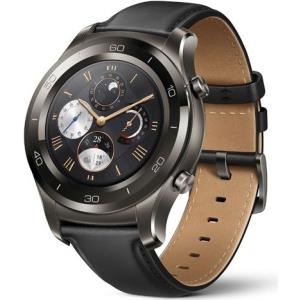 Huawei Watch 2 Classic - 45 mm - titanfarben grau - intelligente Uhr mit Riemen - Leder - Bandgröße 140-210 mm - Anzeige 3 cm (1.2