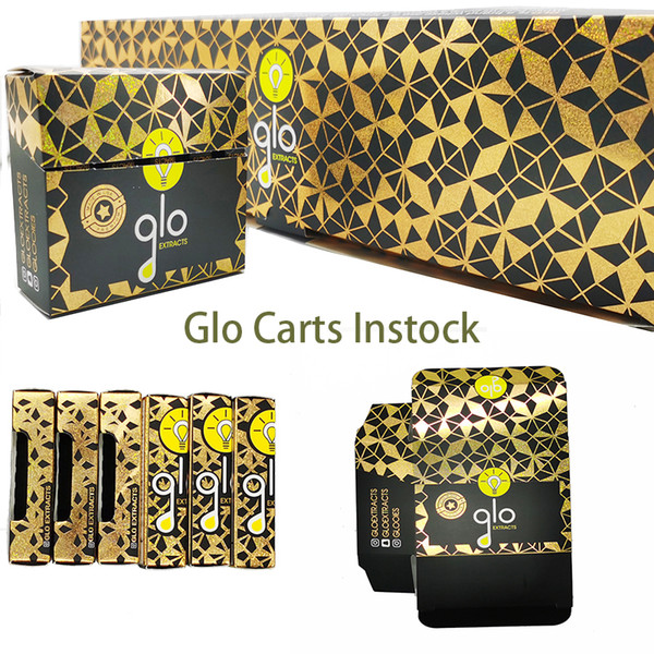 GLO Cartridges Packaging Vapes Carts 510 Thread Carts Disposable Vape Pen 0.8ml-1.0ml Thick Oil Cartridges instock Empty E Cigarettes