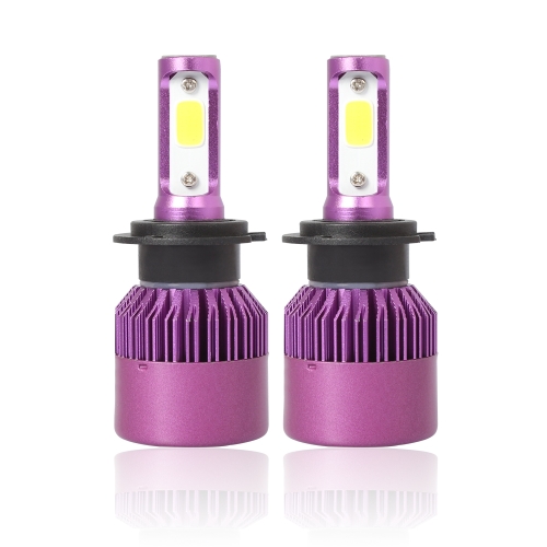 Universal Auto Head Light Purple Car COB LED Lamp Bulb 6500K 40W Headlight Conversion Kits H1/H4/H7/H11