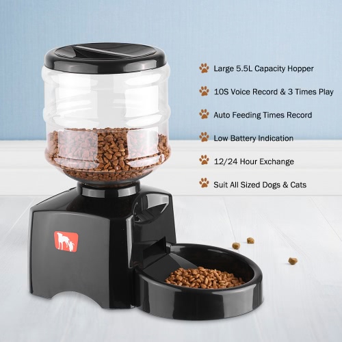 Programmable 5.5L LCD Display Automatic Pet Feeder for Cat Dog