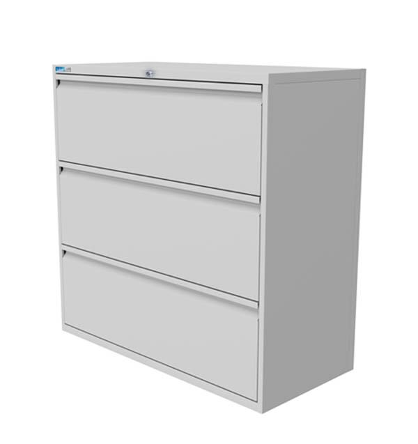 3 Drawer Grey Side Filing Cabinet