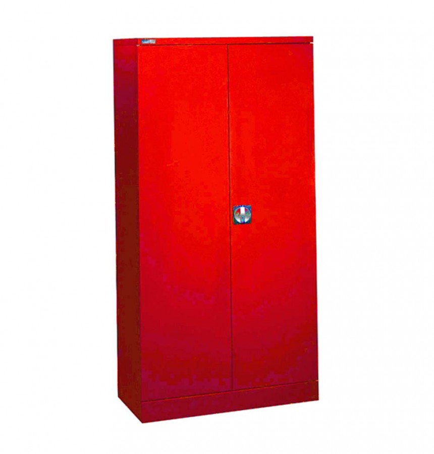 Silverline Kontrax Tall Storage Cupboard Red