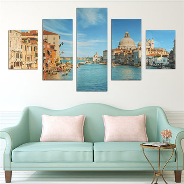 5Pcs Canvas Painting Frameless Modern Venetian Style Wall Art Picture Print Living Room Home Decor