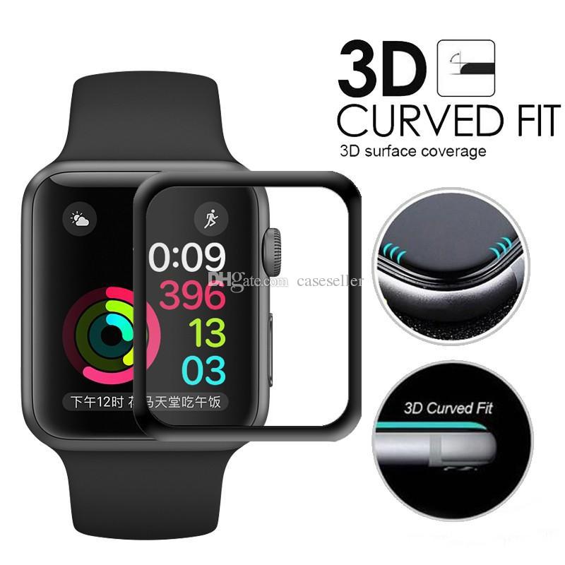 Full Covered Tempered Glass Film Screen Protector Protective Cover For Apple Watch Iwatch Tempered Glass Case For Iwatch 42mm 38mm