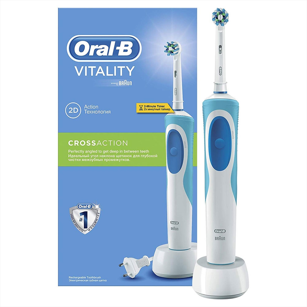 Braun Oral-B Vitality CrossAction Electric Rechargeable Power Toothbrush + Dock
