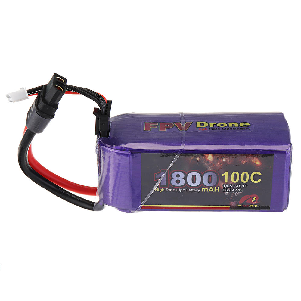 MY Red Beret 14.8V 1800mAh 100C 4S Lipo Battery XT60 Plug for FPV Racing RC Drone