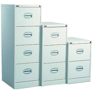 Silverline Kontrax 2 Drawer Filing Cabinet Light Grey