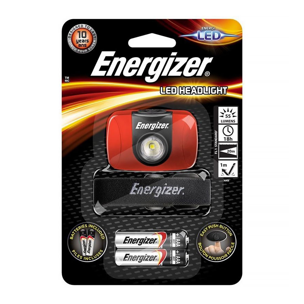 Energizer Value LED Head Torch LED Head Lamp 55Lumen with Batteries Included - Ref E300370901