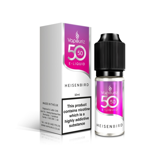 Vapouriz 50/50 E-liquid 10ml Bottle 12mg Nicotine - Heisenbird Flavour