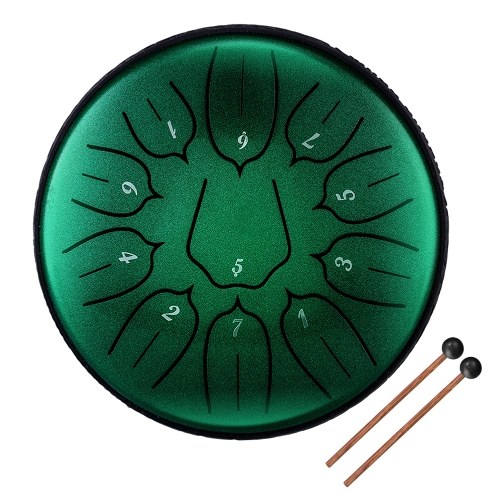 Tambours à main de tambour de langue en acier de 6 pouces à 11 tons avec instruments de musique à percussion de baguettes