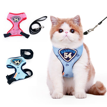 Breathable Mesh Cat Chest Leash Pet Vest