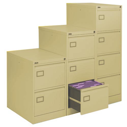 3 Drawer Cream Executive Filing Cabinets
