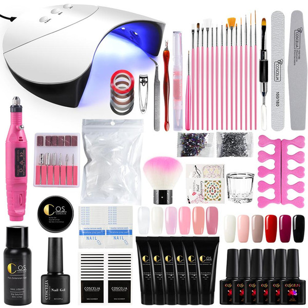 36w uv led nail lamp dryer nail kits electric drill manicure set gel polish art tools
