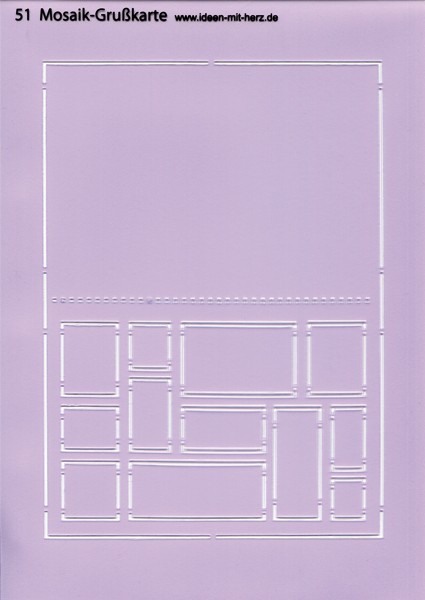 Design-Schablone Nr. 51 "Mosaik-Grußkarte", DIN A4