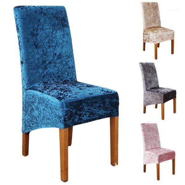 Chair Covers Fashion Modern Decorative Fall Winter Velvet Plush Stretch Dining Slipcovers For Home Restaurant El1