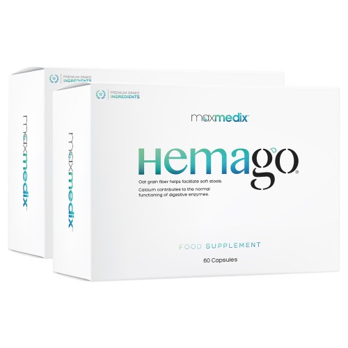 HemaGo Pillen - Natürliche Nahrungsergänzung - Ballaststoffe - Kalzium - 60 Kapseln - ShytoBuy - 2er-Pack