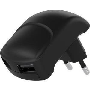 Goobay Dual USB-Ladegerät 2,4 A, Schwarz - lädt bis zu zwei Tablets/Smartphones an der Steckdose (59232)