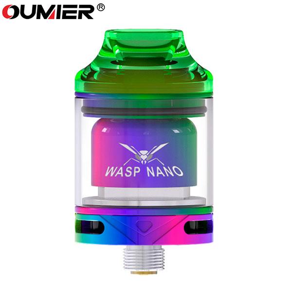Authentic Oumier Wasp Nano RTA Rebuildable Tank Atomizer - Rainbow Colorful