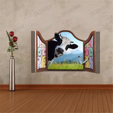 3D Dairy Cow Wall Decals